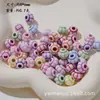 Coroa de Contas Coloridas Espalhadas Lavadas Contas de Abóbora Contas Espaçadoras Materiais para Acessórios de Joias Colar Pulseira Artesanal DIY Infantil