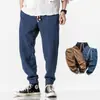 Otoño 2024 Color Sólido Juventud Antigua Exportación Estilo Antiguo Japonés Estilo Chino Pantalones de Pana para Hombre Pantalones Casuales