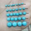 2~20mm pó prensado padrão de linha preta branco/vermelho/azul turquesa semicírculo fundo plano superfície do anel flor Ulan metade da superfície incrustada com contas