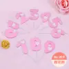 Venta al por mayor Pastel Velas de Número Nuevas en Forma de Corazón 0-9 Fiesta de Cumpleaños para Niños Creativa Lámpara de Mantequilla Velas Rojas