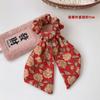 Redecilla para el pelo con lazo floral, banda de goma roja, tocado de lazo, banda para el pelo de niña, banda para el pelo de Corea del Sur, cuerda para el pelo, lazo sencillo para mujer