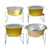 Pequeño hot pot transfronterizo resistente al calor caja de almuerzo para llevar ollas y sartenes para exteriores caja de embalaje desechable camping con pieza de tapa lote