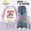 Moletom Feminino Kpop Hunter Outono Meio do Inverno 2026 Novo Estilo para Meninas Mais Velhas Primavera e Outono Casual Conjunto de Duas Peças 8
