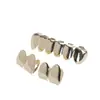 Hiphop Transfronteiriço Hip-Hop Aparelhos Dourados Aparelhos Dourados Banhados a Ouro Dentes Brilhantes Grillz Ouro Real Eletrodepositado Joias para Dentes