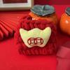 Bolsa festiva de lana para Año Nuevo de mascotas, bolsa de león, gato rico, perro, regalo de Año Nuevo, sobre rojo, venta al por mayor de fábrica