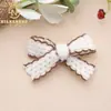 Horquilla de Encaje Ondulado con Lazo Estilo Nuevo Europeo y Americano para Niños Clip con Borde de Lana para Niñas Clip Todo Incluido para Bebé Accesorios para el Cabello