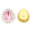 Venda Quente Transfronteiriça 7*10 Gota d'Água Colorida Acrílico Garra Dourada Garra de Girassol Strass para Costura à Mão Acessórios de Cabelo DIY e Decorações de Sapatos