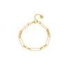 Pulseira feminina de aço titânio com três anéis aço inoxidável não desbota textura europeia e americana combinação multicolorida