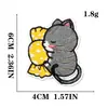 Jiu Shao Lindo Gato de Dibujos Animados Bordado Parches de Tela Accesorios de Ropa Parches de Animales Insignia de Bordado a Computadora Pegatinas de Bordado para Bebé
