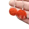 Brincos de Jade Brincos de Rocha de Quartzo Jade Brincos Dupla Felicidade Redondos de Gelo Brincos Dupla Felicidade Brincos Vazados Vermelho Sangue de Galinha Brincos Brincos Brincos
