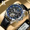 Popular Reloj Mecánico Hueco Totalmente Automático de Gama Alta para Hombre Resistente al Agua Reloj para Hombre Marca Famosa Reloj para Hombre Mecánico de Una Pieza Envío Directo