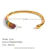 Elegante Pulsera Brazalete con Cabeza de Serpiente Chapada en Oro con Incrustaciones de Cristales Arcoíris Diseño Vibrante y Colorido Perfecto para Amantes de la Moda Material de Aleación Duradera Ajuste Ajustable Accesorio Elegante para Ocasiones Especiales