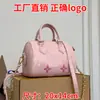 Nova Bolsa Feminina Alta Aparência Flor Antiga Manual Boston Bag Versátil Tendência Ombro Transversal Bolsa Transfronteiriça Retro Almofada