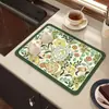 Tapete Drenante Popular de Terra de Diatomáceas para Cozinha, Tapete Absorvente para Bancada, Tapete Macio de Borracha Lavável com Isolamento Térmico, Drenante e Antiderrapante