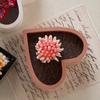 Resina Gota de Goma Yu Meiren Gesso Flor Amor Vaso de Flores Vaso de Armazenamento Ferramenta Abrasiva DIY Meio Coração Copo de Vela Molde de Silicone