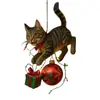 Bola de Navidad 2D Transfronteriza Árbol de Navidad Elfo Decorativo Estilo Grinch Adorno Plano Colgante Acrílico 10cm Verde
