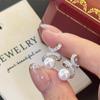 Brincos de Pérola de Água Doce Zhuji Zhi Zhen Estilo Europeu e Americano Estilo Ins Brincos de Diamante Brincos Únicos Elegantes Versáteis