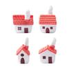 Micro-Paisagismo Criativo Desenho Animado Chaminé de Telha Vermelha Casa Pequena Jardinagem Paisagismo Decoração DIY Acessórios Enfeites Miniatura