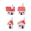 Micro-Paisagismo Criativo Chaminé de Telha Vermelha Casa de Campo Jardinagem Paisagismo DIY Decoração Acessórios Mini Enfeites