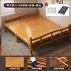 Cama plegable de bambú, cama individual y doble plegable, uso doméstico simple, cama refrescante para adultos, cama para siestas para habitaciones de alquiler, tablero duro de bambú para siestas