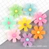 Accesorios de Resina de Flores para Zuecos DIY de Niños, Accesorios para el Cabello, Flor de Cinco Pétalos de Gelatina, Kit de Materiales para Sombreros de Sol al por Mayor