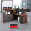 Conjunto de Mesa e Cadeiras de Escritório para 4 Pessoas, Estação de Trabalho para Funcionários, Cubículo para Funcionários de Escritório com 6 Divisórias, Partição, Mesa de Finanças, Mesa de Computador