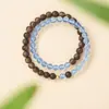 Pulsera de Madera de Águila Cinco Elementos le gusta el agua carece de madera Pulsera Piedra Lunar Gris Aguamarina Juego Cultural de Madera Perlas de Jade Zona Escénica Venta al por Mayor