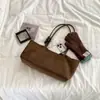 Bolso de Gamuza Estilo Coreano para el Trabajo, Gran Capacidad, Bolso Tote Simple de Moda Otoño/Invierno 2026 para Mujer, Versátil Bolso de Hombro para Debajo del Brazo