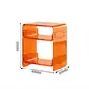 Mesa de noche transparente acrílica personalizada, gabinete de almacenamiento de acrílico para sofá del hogar, estante de acrílico para mesita de noche de dormitorio