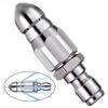 Boquilla de Alta Presión para Water Rat 1/4 Enchufe Rápido, Boquillas Frontal Una Trasera Seis, Herramienta Desatascadora para Máquina Limpiadora de Tuberías de Alcantarillado