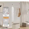 Perchero de Pie para Dormitorio con Espejo, Espejo de Cuerpo Entero, Perchero Integrado, Espejo de Vestir Móvil, Perchero Simple a Prueba de Polvo, Modelo Nuevo