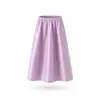 Falda midi plisada estilo Miyake de cintura elástica en línea A, diseñada para ocultar el abdomen y las caderas, adecuada para el trabajo, con una caída fluida y estilo versátil