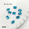 Joias para Unhas Artísticas de Açúcar Rochoso Diamantado Retangular Ângulo Reto Fundo Pontiagudo Diamante Quadrado Cubo de Gelo de Açúcar Pedras Strass para Unhas de Vidro Atacado Strass de Cristal