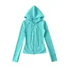 Conjunto Casual de Sudadera con Capucha y Cremallera Estilo Americano, Delgada, Ajustada, para Yoga, con Pantalones Rectos de Cintura Estrecha con Cordón