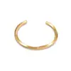 Pulseiras de Moda para Casais Mais Vendidas Transfronteiriças, Pulseiras Simples e Versáteis para Homens e Mulheres, Pulseiras Meio Abertas com Fio Torcido de Aço Inoxidável
