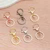 Conjunto de Três Chaveiros de Liga Galvanizada do Fabricante com Fecho Lagosta Redondo e Argolas de Chaveiro com Fecho de Oito para Acessórios de Brinquedo DIY