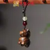 Sândalo Dourado Nova Versão dos Doze Signos do Zodíaco Pingente para Celular Pingente de Madeira para Bolsa Chaveiro Argola Lembrancinha