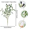 Decoração de Parede de Plantas Artificiais Amazon Transfronteiriça Flor Folha de Oliveira Folhagem Artificial Verde Folha de Oliveira Planta Verde Ramo de Oliveira