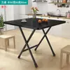 Mesa dobrável simples para uso doméstico, mesa quadrada pequena, mesa de jantar dobrável, mesa de jantar quadrada espessa para apartamentos de aluguel, mesa de entretenimento portátil