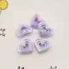 Color AB electrochapado agujero recto estrella hueca corazón a corazón corazón de melocotón cuentas sueltas DIY cadena de teléfono móvil colgante material decorativo con cuentas