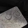 Pendientes de Aro Grandes con Pasador de Plata 925, Lujo Ligero, Sensación de Alta Gama, Estilo Dulce y Fresco Único, Pendientes de Otoño e Invierno, Pendientes de Aro de Diseñador de Nicho