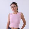 [Personalizado] Chaleco Deportivo de Running al Aire Libre de Verano de Alta Elasticidad para Entrenamiento y Fitness para Mujer con Almohadillas para el Pecho de Yoga Roscadas Integradas