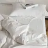 Exportado para o Japão 100% algodão puro Algodão lavado Classe A fronha de edredom de peça única, cor sólida, conjunto de cama simples de três peças estilo japonês