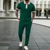 Camiseta Esportiva Casual Europeia e Americana Transfronteiriça Nova Amazon Masculina de Verão Color Block Manga Curta Gola Polo Meio Zíper