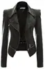 AliExpress EBAY Chaqueta de Cuero Explosiva para Mujer Chaqueta de Motocicleta Cremallera Dos Formas Chaqueta de Cuero