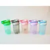 Copo Portátil de Plástico 500ml Copo Portátil para Shake Pó de Proteína Fitness Copo de Água Esportivo Copo com Tampa Portátil