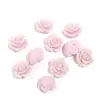 Pressão de pó camélia contas soltas flor tridimensional pulseira com contas diy acessórios de joias artesanais 10 Peças/saco