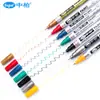 Plumón de pintura Zhongbai Sp150 0.7mm Punta fina Tubo de aguja Pluma de color Juego DIY de Pluma resaltadora blanca Pluma para grafiti Firmar en