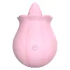 Novo ovo vibratório da Amazon em formato de flor de abóbora e rosa com função de lambida e sucção, um dispositivo erótico de automassagem feminina