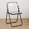 Silla Plegable Silla Transparente Silla Cristal para Fotos Silla Escandinava Acrílica Moda Popular Silla de Maquillaje Respaldo Silla de Comedor
